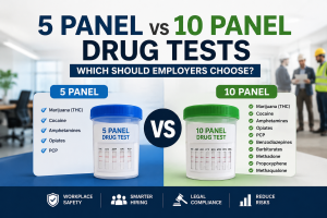 5 panel vs 10 panel urine drug test